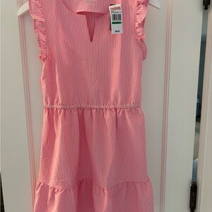 Vineyard Vines striped pink and white dress